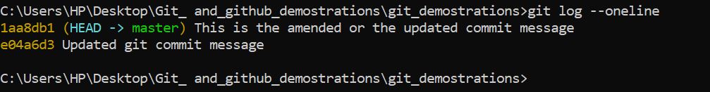 Shortened output of git log in a single line